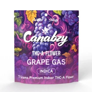 Canabzy THC-A Flower – 7 Grams – Grape Gas